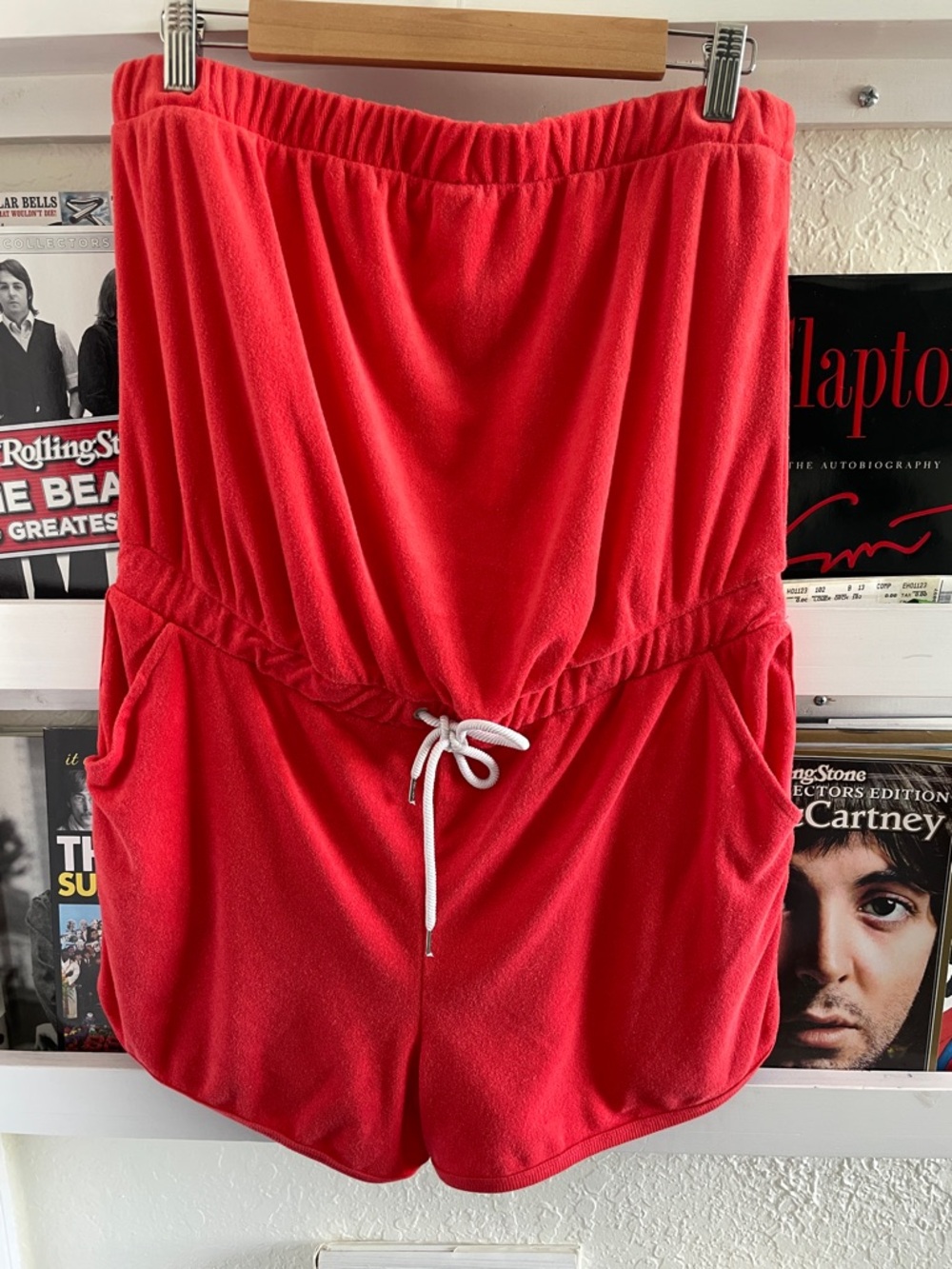 Juicy Couture Vibrant Coral Terry Romper